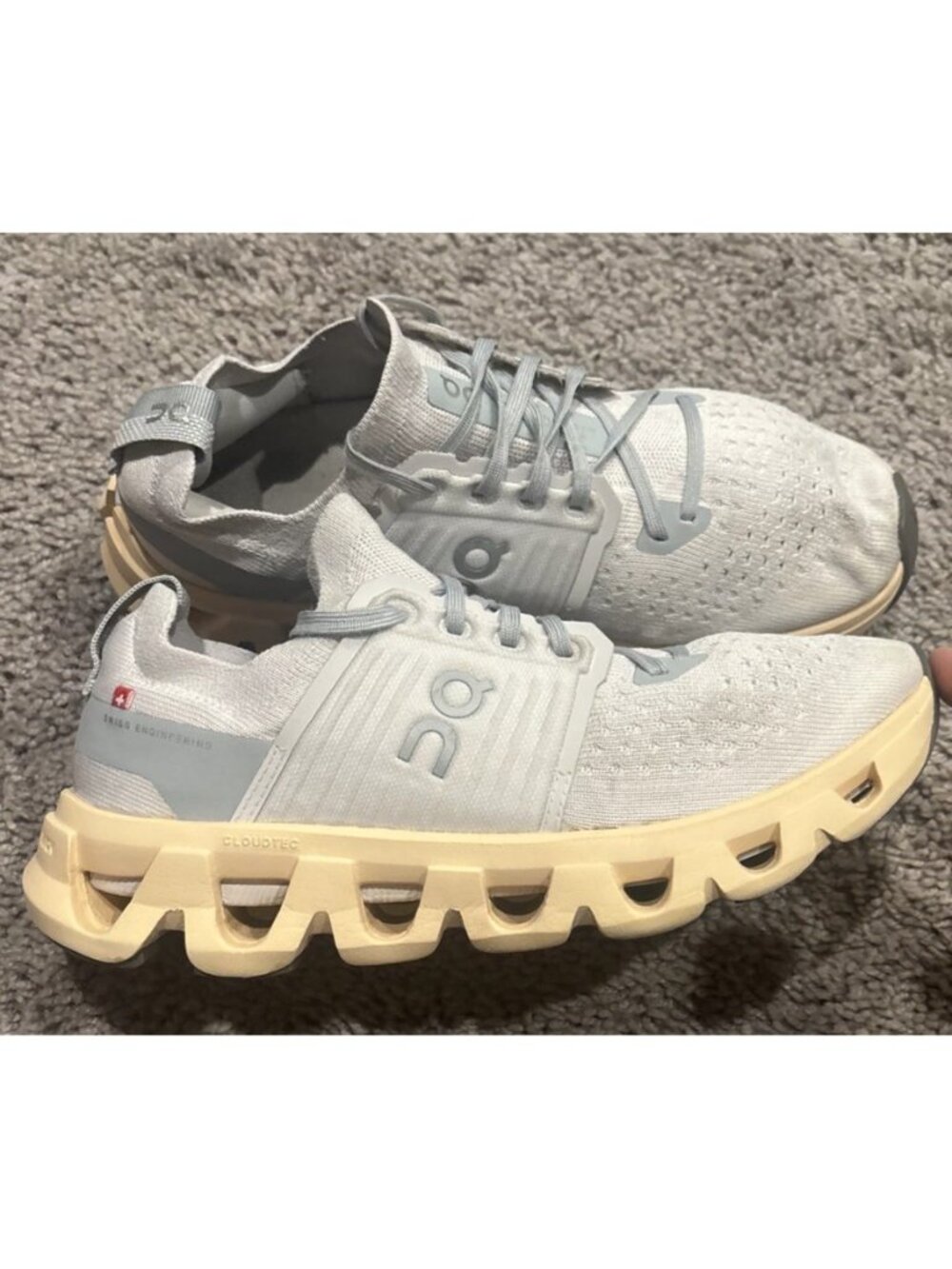 On Running Cloudswift Women's 7 Glacier Fawn Gray CloudTec Shoes
